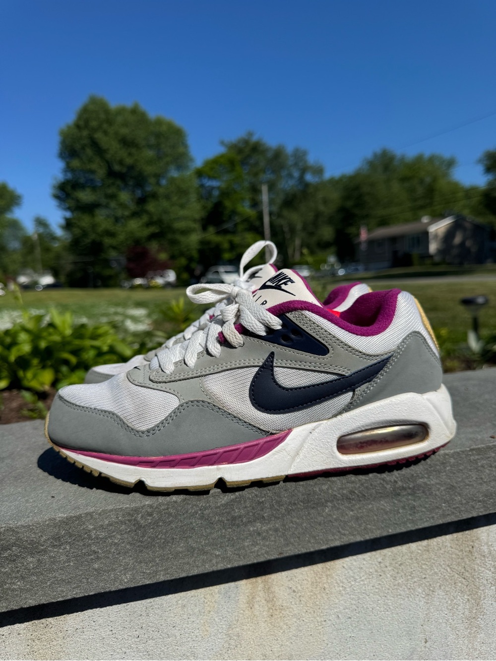 Nike Women’s Grey, Pink & Navy Air Cushion Sneaker